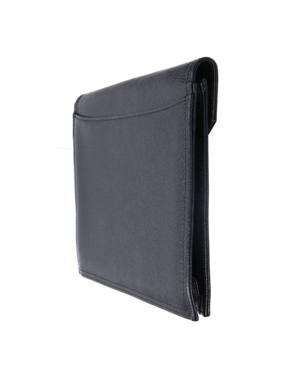 ★SOLD★ Saint Laurent Yves Vintage Logo Plate Leather Clutch - Picture 2 of 9